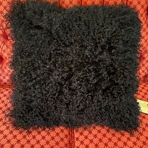 West Elm Mongolian Lamb Wool Pillow Cover NWT